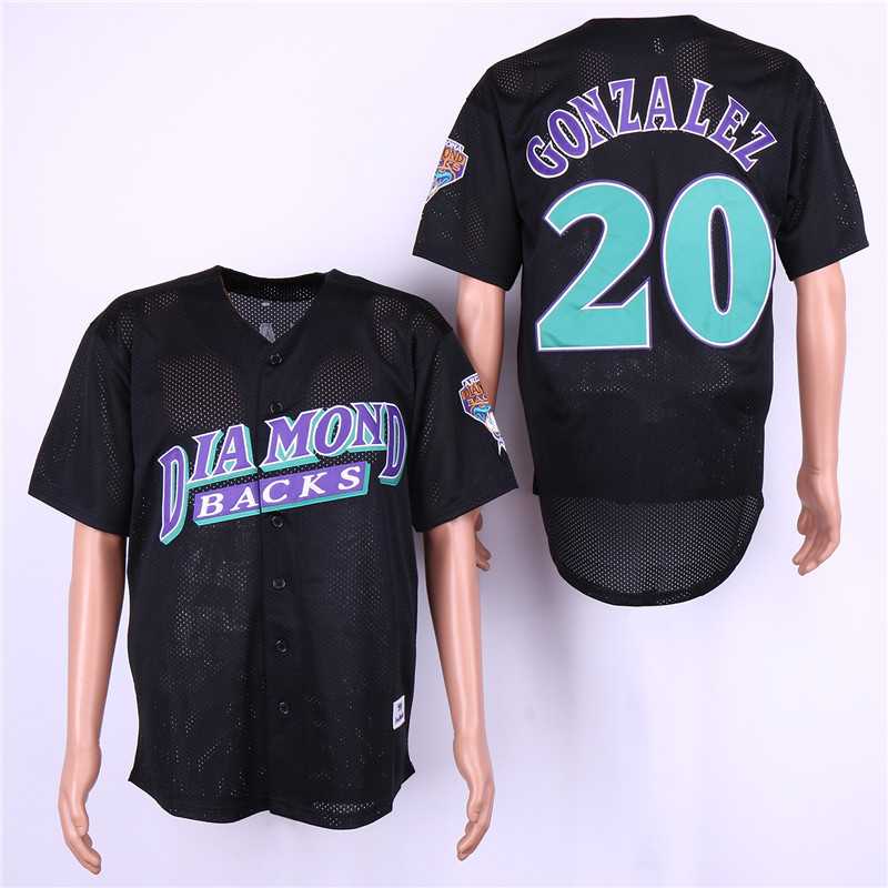 Diamondbacks 20 Luis Gonzalez Black Mesh BP Jersey Dzhi,We sell and wholesale Diamondbacks 20 Luis Gonzalez Black Mesh BP Jersey Dzhi on line form chian!